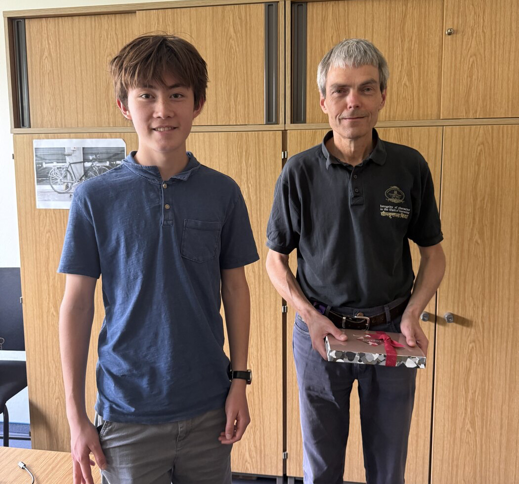Louie Merriam with research supervisor Andreas Fuls at TU Berlin.